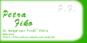 petra fiko business card